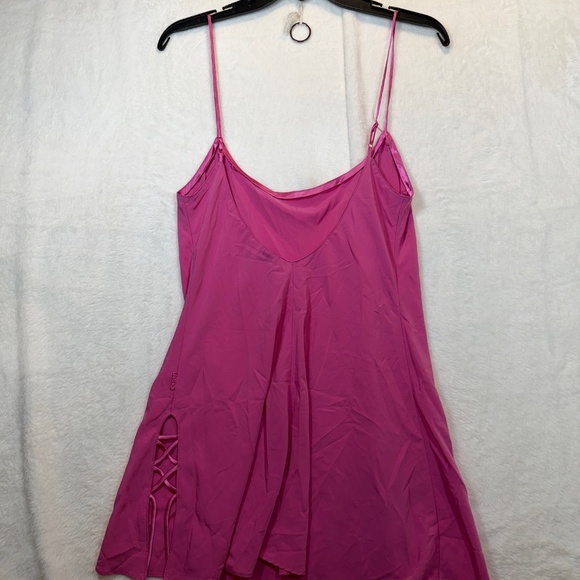 La Senza Nightie Womens Size Small Pink Semi Sheer Coquette Sexy Short Boudoir - Picture 6 of 7